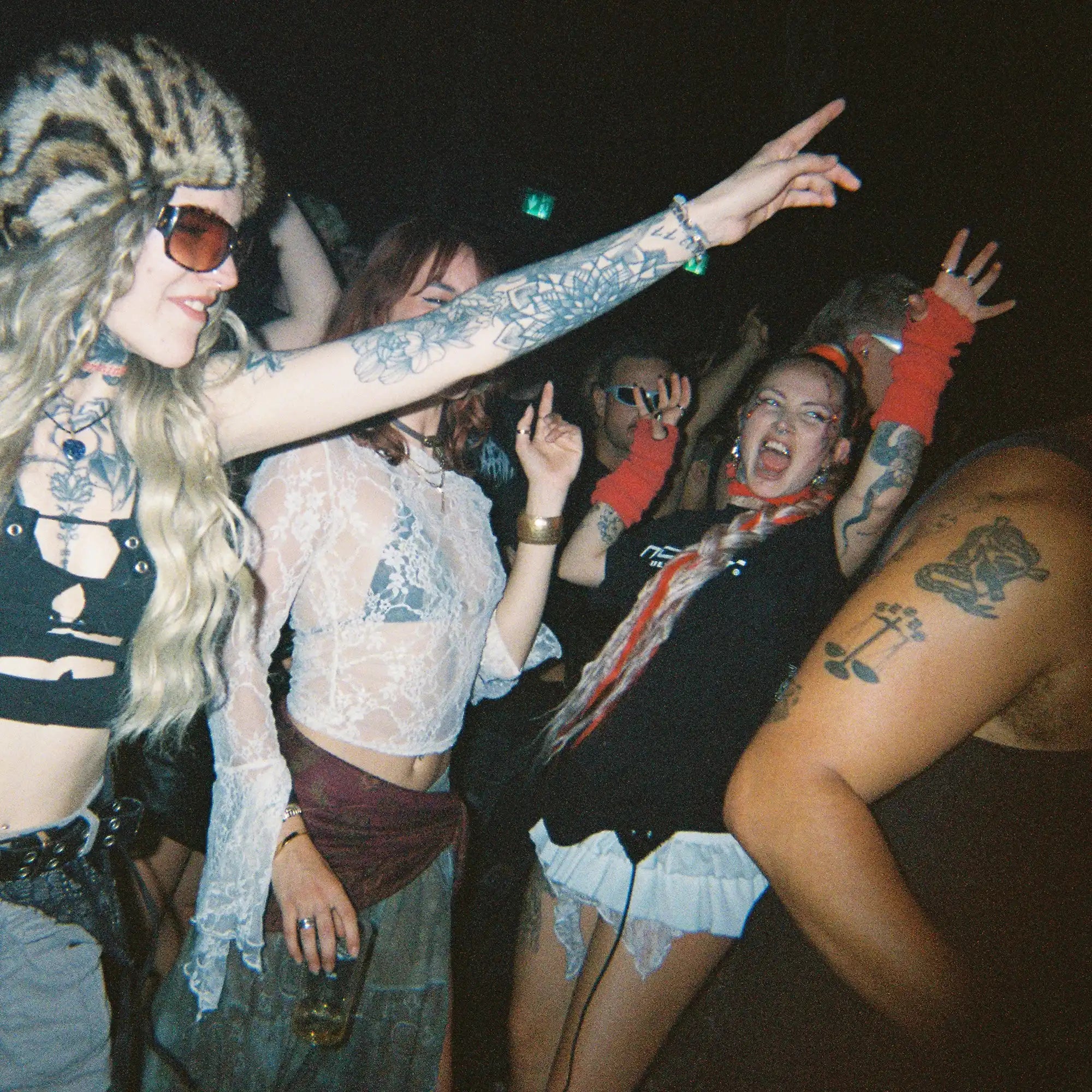 People dancing at a concert