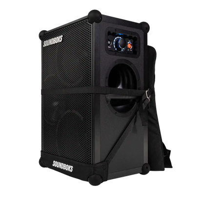 Black Soundboks 4 in THE BACKPACK
